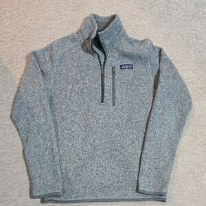 Patagonia Men's Quarter Zip Sweater Heather Gray XS